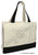 Black Canvas Shopping Tote Bag w/ Large Front Pocket