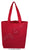 Red Cotton Tote Bag Bottom Gusset Reusable 